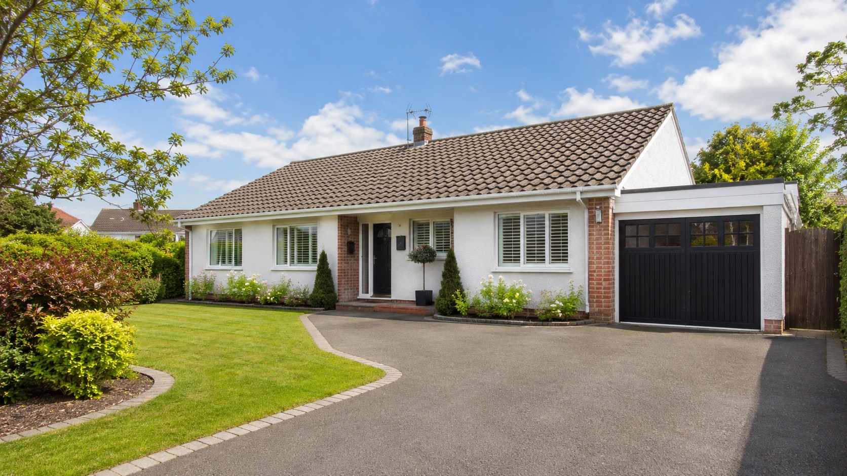 Exterior of a single-storey UK bungalow